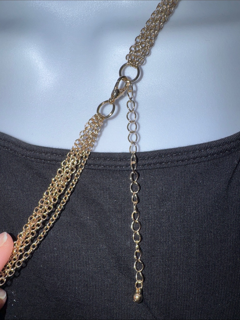 Gold Multi-Layer Statement Necklace - Women Jewelry - Picture 5 of 5
